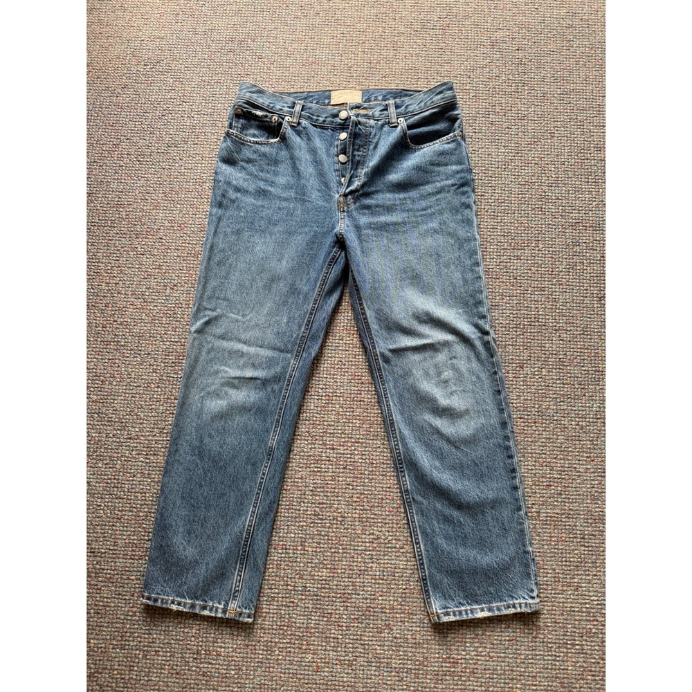 Everlane Relaxed Straight Fit Button Fly Womens Jeans‎ Medium Wash 28 Regular